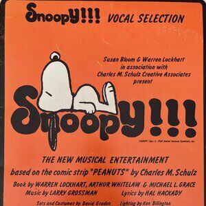 Snoopy Vocal Collection 1970s Song Book, Sheet Music Peanuts Comic Strip Schulz